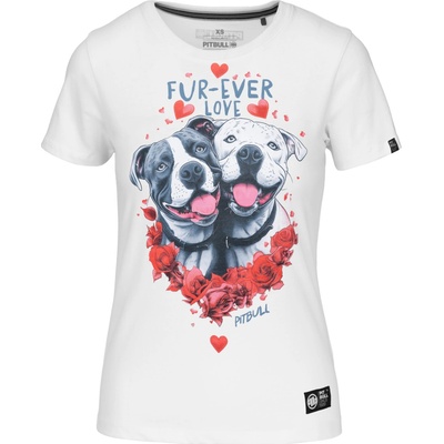 PitBull West Coast dámské triko FUR EVER LOVE bílé