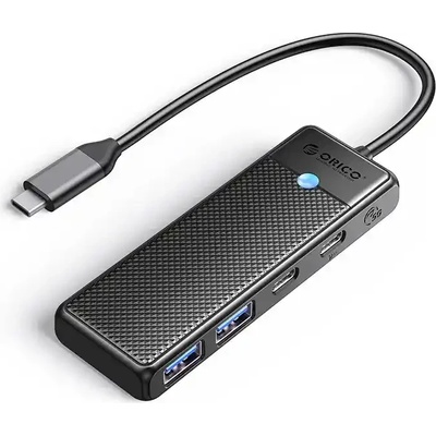 ORICO USB хъб Orico, 4-портов, USB 3.1 Type-C, Черен | PAPW2AC-C3-05-BK-EP (PAPW2AC-C3-05-BK-EP)