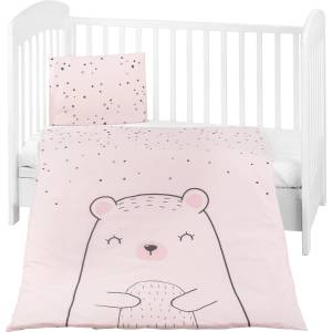 KikkaBoo Бебешки спален комплект Kikkaboo - Bear with me, 3 части, Pink (41101030145)