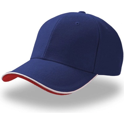 Atlantis Headwear Pilot Piping Sandwich 6 panelová sandwich těžká broušená COT-33050288899 Modrá/bílá