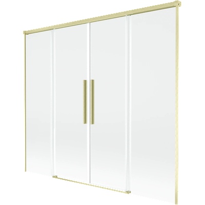 Mexen Rox двукрила плъзгаща се вана 180 x 150 см, прозрачна, златиста четка - 8C9-180-002-55-00 (8C9-180-002-55-00)