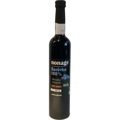 Nonage Borůvka 100% Juice bio premium 0,5 l
