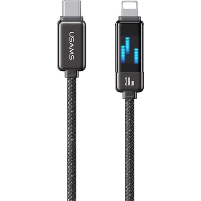 USAMS IPAD / IPAD 2 / IPAD 3-то поколение USAMS METEOR кабел за данни Type-C - Lightning, 120 см, ЧЕРЕН SJ743USB01 (SJ743USB01)