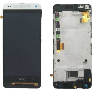 LCD Displej + Dotykové sklo + Přední kryt Silver HTC ONEmini (M4)