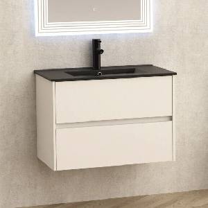 InterCeramic Шкаф за баня InterCeramic ICP 7955 + МИВКА ICC 8066B Черен MAT (ICP 7955 + МИВКА ICC 8066B ЧЕРЕН МАТ)