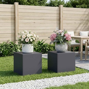 vidaXL Стойка за растения 2 pcs Антрацит 40 x 40 x 40 cm (8012521)