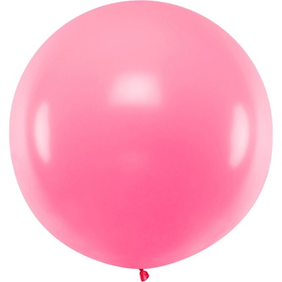 PartyDeco Nafukovací balón Jumbo 1m kulatý růžová