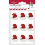 TITANUM Paper stickers 3D Santas caps 18pcs