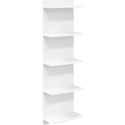 vidaXL Стенен рафт Бяло 30 x 15 x 100 см Инженерна дървесина (8012396)