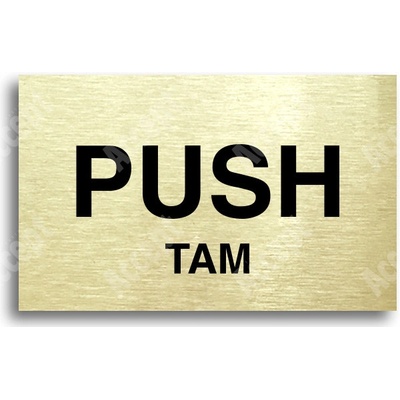 ACCEPT Tabulka SEM - TAM - typ 17 (80 x 50 mm) - zlatá tabulka - černý tisk bez rámečku