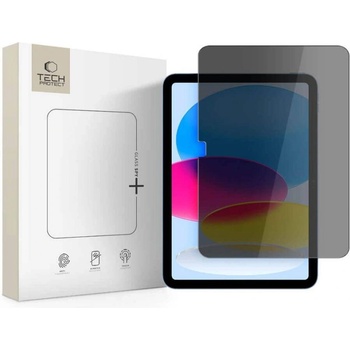 Tech-Protect Затъмняващ Стъклен Протектор за iPad 11th 2025/ 10th 2022, TP Privacy Spy Plus Glass, Черен (5906302368129)