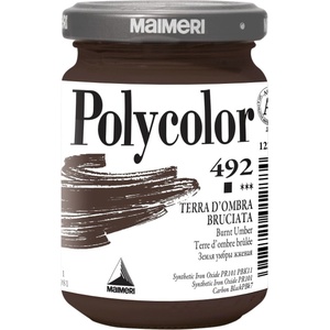 Maimeri Vynil Polycolor АКРИЛНА боя Burnt Umber 492 140 ml 1 бр (M1220492)