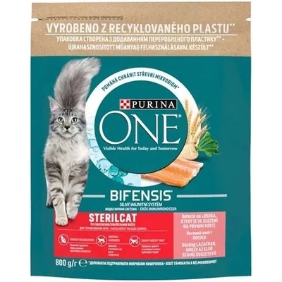 Purina ONE STERILCAT losos a pšenica - krmivo pre kastrované mačky 800g