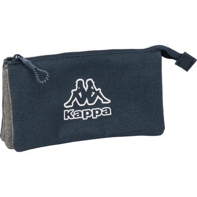 Kappa Троен Моливник Kappa Dark navy Сив Морско син 22 x 12 x 3 cm