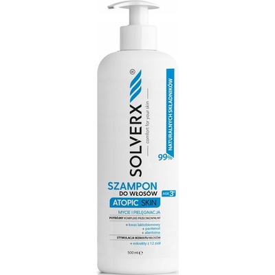 Solverx Atopický Shampoo na vypadávání vlasů a mastné vlasy 500 ml