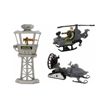 LeanToys Military Set Military Combat Vehicle Helicopter Soldiers Accessories Sounds