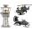 LeanToys Military Set Military Combat Vehicle Helicopter Soldiers Accessories Sounds