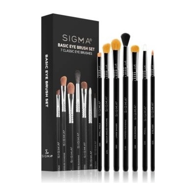 Sigma Beauty Basic Eye Brush Set E65 Small Angle 1 ks + E70 Medium Angled Ahading 1 ks + E60 Large Shader 1 ks + E40 Tapered Blending 1 ks + E55 Eye Shading 1 ks + E30 Pencil 1 ks + E05 Eyeliner 1 ks