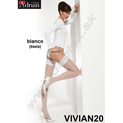 Adrian Samodržící punčochy Vivian 20 bianco