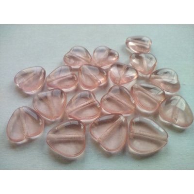 Skleněné korálky srdce 11x11 mm rosalin 18ks – Zboží Mobilmania