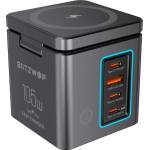 BlitzWolf BW-i113 GaN, USB-A, 3xUSB-C, 105W мрежово зарядно (BW-i113)