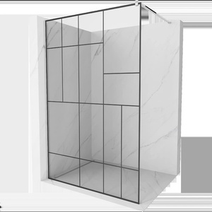 Mexen Kioto преграда за душ тип Walk-in 130 x 200 см, черен модел 8 мм, хром (800-130-101-01-78)