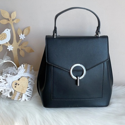 Дамска Чанта-Раница Черна - Модел 7019