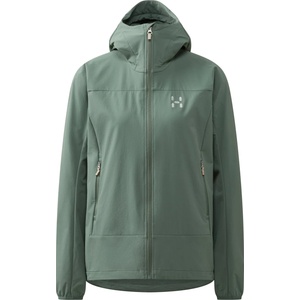 Haglöfs Дамско софтшел яке Haglöfs Women's Rosson Softshell Hood Softshell jacket - Chlorophyll Green - размер XS (103-2405-0511)