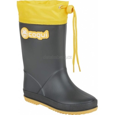 Coqui detské gumáky 8509 Antracit/Yellow