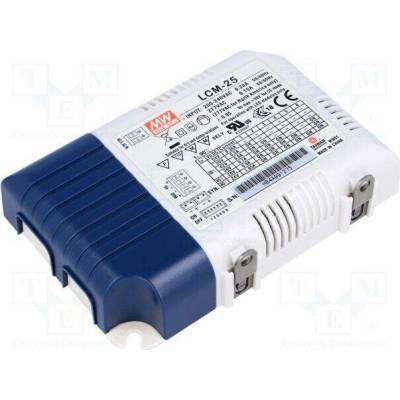 MEAN WELL LCM-25 Napájecí zdroj: spínaný; LED; 25W; 6÷54VDC; 350÷1050mA; 180÷277VAC