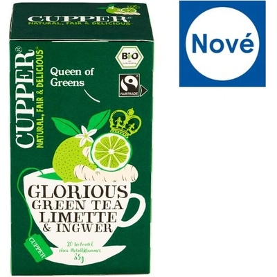 Cupper Bio zelený čaj se zázvorem a limetkou aromatizovaný 20 ks 35 g