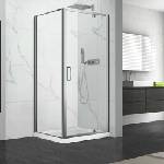 Fluminia Правоъгълна душ кабина с въртяща се врата Mediterraneo Andina 120x90 хром (P18RE01 120X90)