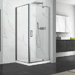 Fluminia Правоъгълна душ кабина с въртяща се врата Mediterraneo Andina 120x90 хром (P18RE01 120X90)