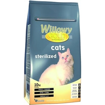 ELMUBAS Willowy Gold Sterilized - премиум храна за кастирани котки от всички породи, над 1 година, с пилешко месо, Испания - 10 кг