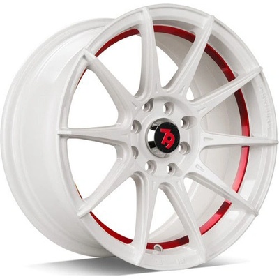 Seventy9 Scf-F 7x15 4x100 ET35 White Matt red Inner Lip