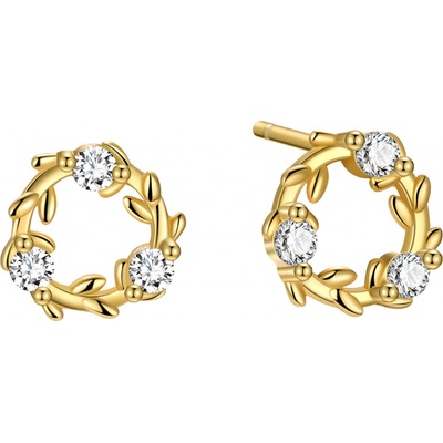 Olivie stříbrné náušnice kruH GOLD 9257