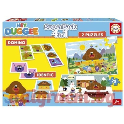 Educa Superpack EDUCA 19395 - Пъзел 2 х 25 части + Мемо игра + Домино - Хей Дуги (EDU19395)
