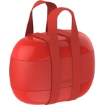 Alessi Кутия за обяд FOOD A PORTER, с 2 контейнера, червена, Alessi (ALSA02R)