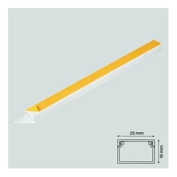 Canalux Žľab so samolepiacou páskou 25 x 16 mm biely