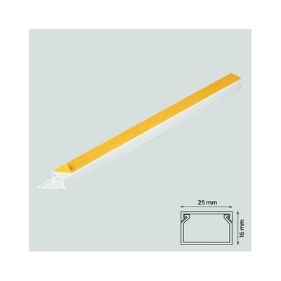 Canalux Žľab so samolepiacou páskou 25 x 16 mm biely
