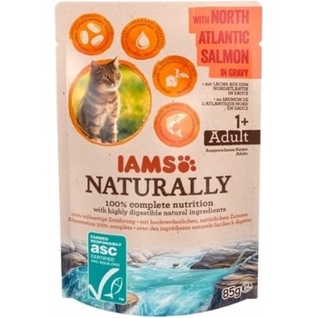 IAMS Cat Naturally with North Atlantic Salmon in Gravy 85 g