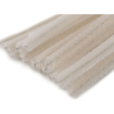 Chlupaté drátky na tvoření Ø6 mm délka cca 30 cm - krémová nejsvět. (20 ks) – Zboží Dáma