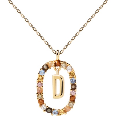 PDPAOLA Krásny pozlátený náhrdelník písmeno "D" letters CO01-263-U