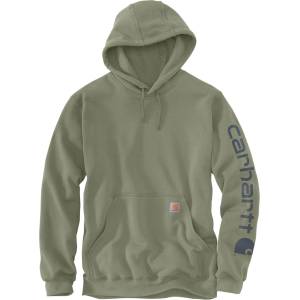 Carhartt WIP Мъжки суичър Carhartt Sleeve Logo Hooded Sweatshirt Hoodie - Dusty Olive (017-1864-1112)