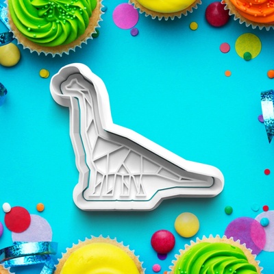 Origami dinosaurus - Vykrajovátko s pečiatkou