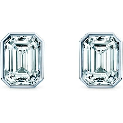 SAVICKI Náušnice Pure biele zlato, diamanty PURE-K-EM-009-DIA-B