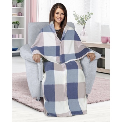 Bellatex Televízne vrece Korall Kocka modrá 150 x 200 cm