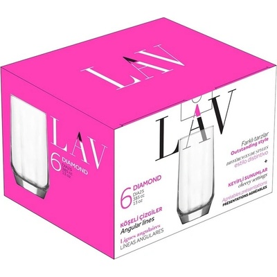 LAV Sklenice DIAMOND DIA25F . 6 x 385 ml