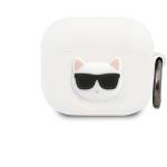 Karl Lagerfeld KLACA3SILCHWH калъф за AirPods 3, бял силикон Choupette (KLACA3SILCHWH)