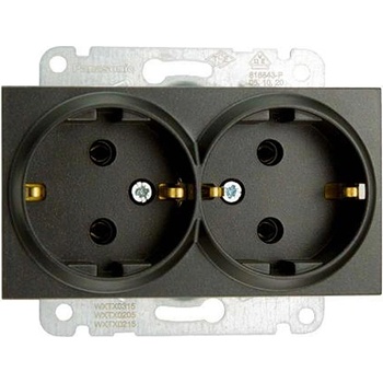 Image 1 of Panasonic КОНТАКТ ДВОЕН КАРЕ ПЛЮС ЧЕРЕН wktt02052bl-eu2 (wktt02052bl-eu2)
